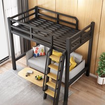 벙커 침대 성인 2층 원목 낮은 철제 수납, 01. 1500mmx2000mm, 08. 3E 에코브라운매트