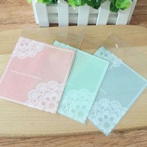레이스비닐(핑크;그린;하늘)20장, 100장3500원, 그린
