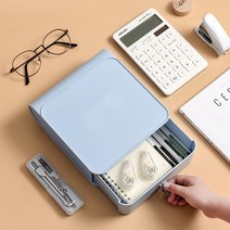 책상위서랍 수납 정리함 책상 식탁 화장대 플라스틱 미니 슬라이드 정리함 수납박스, 스카이블루, 본상품선택