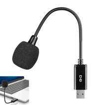 미니 USB 마이크 노트북데스크탑 컴퓨터용 구즈넥 & 범용 USB 사운드 카드 첨부 PC와 Mac에 대응 플러그 앤 플레이 콘덴서 마이크에 최적 리모트 워크용 온라인 클래스 CGS-M1