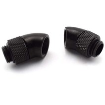 SDTC Tech 4팩 G0.6cm(1/4인치) 수-암 45° 회전 피팅 연장 엘보 커넥터 PC 수냉 시스템용 바이오더