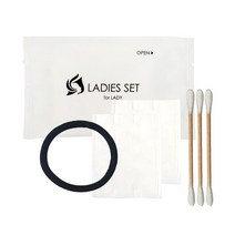 레이디세트 일회용 화장솜2개 면봉3개 헤어링1개, 1000개