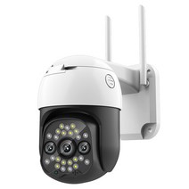EVKVO 2백만 화소 2.4G 및 5G 무선 실내 실외 IP 카메라 3 렌즈 PTZ 방수 IP66 CCTV 카메라 Yoosee, 5G Add 32G Card