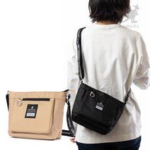 캉골 스몰 로고 테이프 경량 폴리에스테르 베이지 투웨이 크로스백 숄더백