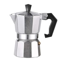 GHSHOP 커피 메이커 브루어 커피 메이커 Stovetop 이탈리아 스타일 커피 메이커 냄비 사무실 레스토랑 야외 캠핑 카페, 기타, 알류미늄, 150ML