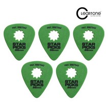 XZX7446675개 Green StarPick 0.88mm 피크 세트 기타피크