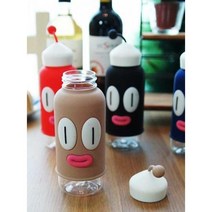 특이한 입체 디자인 텀블러 물병 헬스물통 물디스펜서, 블랙