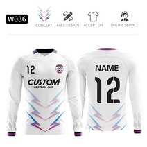 커스텀 서블리메이션 폴리에스터 남성 긴팔 축구 유니폼 셔츠 용 이름 번호 로고