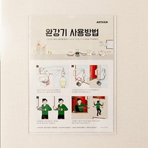 부착형 완강기 표지판 설치 함 간이 케이스 용지 지지대 아파트 빌라 매장 사용방법 안내문 안내 표시판
