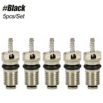자동차 에어컨 밸브 코어 바늘 R134A 냉매 용 고압 내성 5 개/세트, [01] Black