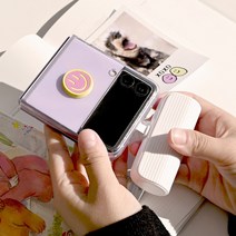 삼성 갤럭시 Z플립4 / 3 도킹형 미니 보조배터리 C타입 휴대용 무선 일체형 5000mAh, Z플립 도킹형 미니 보조배터리 C타입, 블랙