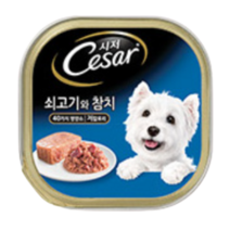 시저 반려견 주식캔, 소고기와참치, 100g, 24개