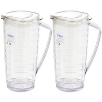 셰프웨어 트라이탄 크리스탈저그 냉장고 물병, 투명(1+1), 1.7L