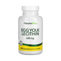 네이처스플러스 글루텐 프리 에그 요크 레시틴 600mg 베지테리안 캡슐, 1, 1개, 180정