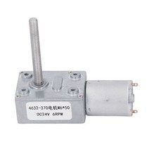 DC 24V 웜기어 모터 M6X50mm 6RPM 알루미늄 황동 마이크로 감속기 윈치용, 한개옵션0
