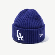 뉴에라 MLB 니트 립 LA 다저스 커프 비니 로얄 블루 12866293