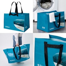 이케아 71L 대형 폴리 장바구니 쇼핑백 손가방 시장 빨래 바구니 여행용