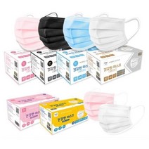 [200매] 건강한 일회용 덴탈 마스크 대형 소형 다이소 비말차단, 건강한 3중필터 블랙 대형 200매