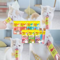 미오 츄르 96개 대용량 연어 마구로 참치 가리비 습식 간식 고양이 보상용