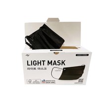 에스와이인더스트리 국내생산 라이트 마스크 블랙 특대형, 50매입, 1개