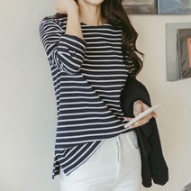[마이더스비] 비벳 스트라이프 티셔츠