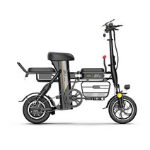 벨로스타 전기자전거 부모와 자녀가 함께 타는 전기 자전거 접이식 오토바이 집 작업 리튬 배터리 엄마 아빠와 탈 수 있는 부모자녀용, black_11A, 02 11A