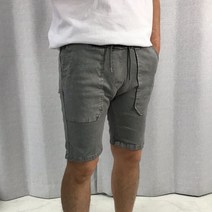 피그민트 피그먼트 워싱 스판 앞포켓 밴딩 반바지
