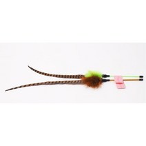 긴깃털 꿩깃털 장난감 고양이 낚시 60cm 2개 스트레스해소 코숏