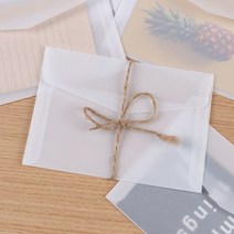 트레싱지봉투 청첩장 봉투 10장 반투명 엽서 초대장 커버 카드