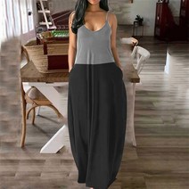 Womens Beach Pullover Maxi Boho Sundress 숙녀 느슨한 긴 슬립 드레스