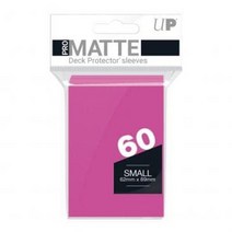 울트라 프로 60ct 프로매트 블랙 Small Deck 프로텍터s small, Bright Pink