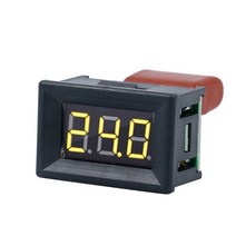전기테스터기 AC 70-380V 0.36 인치 LED 디지털 전압계 볼트 계측기 2 선 빨간색 녹색 파란색 노란색 디스, 02 AC 70-380V yellow