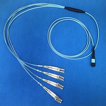 낮은 손실 QSFP MPO-LC 광 패치 코드 팬/브레이크 아웃 케이블 다중 모드 광섬유 점퍼 데이터 센터 40G / 100G Pigtail SFP, [02] 2M