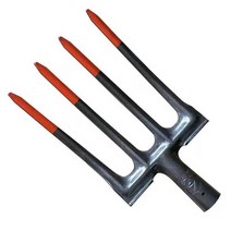 로타리삽 고구마 괭이, 타입1 나무 손잡이가 있는  포크 헤드