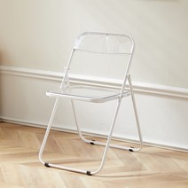 투명 아크릴의자 고스트체어 마스터체어 북유럽 접는 식당 그물 레드 밀크 티 숍 의자, 흰색 스프레이 프레임 굵고 두꺼운 내하중 300