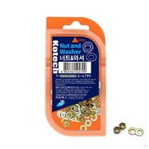 너트와셔 4MM 동와셔 동와샤 평와샤 와샤 평와셔 풀림방지와셔 링와셔 와셔너트, 1개