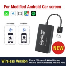 카링킷 안드로이드오토 애플 테슬라 프로 Carlinkit-무선 카플레이 USB 유선 자동 동글 어댑터 안드로이드, Wireless AndroidAuto_CHINA