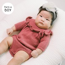 야나 [DIY패키지][니팅 포 올리브] 메리노 러플 롬퍼 & 드레스(+인쇄도안) 니팅포올리브 아기옷뜨기 유아옷만들기 대바늘뜨개 diy키트 대바늘 뜨개질, 메리노 5볼, 더스티 로즈