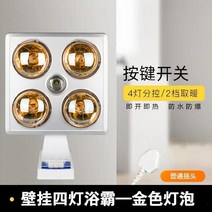 램프 천장 등따듯한 따뜻한바람 부품 방수 자외선 욕실난방기, T08-벽걸이형기본 콘센트조명(황
