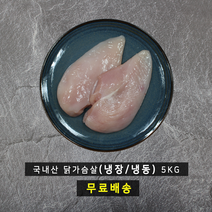 바네푸드 냉동/냉장 닭가슴살 5kg (1kg x 5팩), 냉동