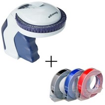 3D 프린터 dymo 오메가 홈 기계식 엠보싱 라벨 제작기 기계식 라벨 제작기 엠보싱, 기계 + 3 라벨