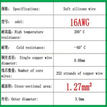 8게이지배선 100 meters/50 high quality soft silicone wire and cable 8 12 14 16 18 20 22 24 26 28 30, 09 16AWG_03 10m_01 red