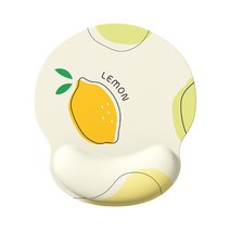귀여운 캐릭터 키보드 마우스 손목받침대 키보드팜레스트 손목보호 마우스패드 장패드 세트, 마우스패드 단품, 레몬