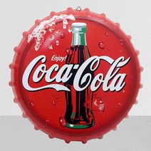 코카콜라 빈티지병뚜껑 철제액자 인테리어 카페벽장식, 빈티지병뚜껑액자, 퍼그[DD050]