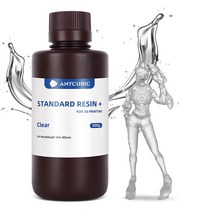 3D프린터 레진 ANYCUBIC 업그레이드된 표준 3D 프린터 수지 405nm SLA 고속 UV 경화 8K 가능 LCD/DLP/S, 블랙._1kg