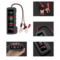휴대용 배터리 테스터 분석기 6 개 LED 조명 12V 자동차 빠른 크랭크 충전 서킷 교류발전기 진단 도구 포터블 툴, 블랙