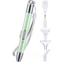 보석십자수 비즈 페인팅 업그레이드 스타일 USB 충전 다이아몬드 펜 LED 드릴 펜 5D 다이아몬드 도구 2 조명 모드 USB 케이블 필요 없음, 노랑