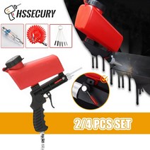 샌드블라스트 쇼트기 공압 샌드 블라스팅 건 세트 한 샌드 블라스팅 건 90psi 휴대용 중력 소형 핸드 헬드 공압 블라스팅 건, 정장 5