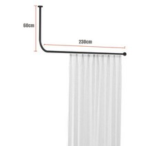 공간분리 스탠딩 가벽 파티션 가리개 가림막 골드블랙실버 형 커튼로드 뷰티 침대 로드 언, 블랙 230cm