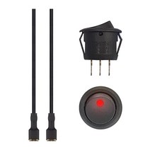 광전 12v LED 방수 1단 원형 사각 락커 토글스위치 비상등스위치 15종, 옵션6. LED 23MM 원형 배선타입